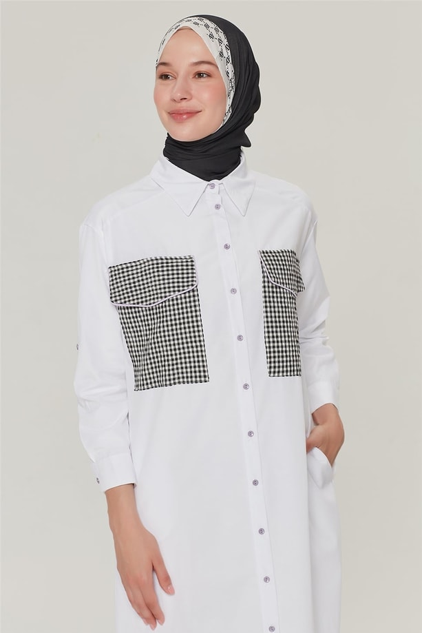 Armine Tunik 21YD8308 Beyaz