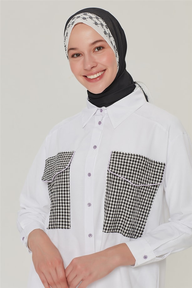 Armine Tunik 21YD8308 Beyaz