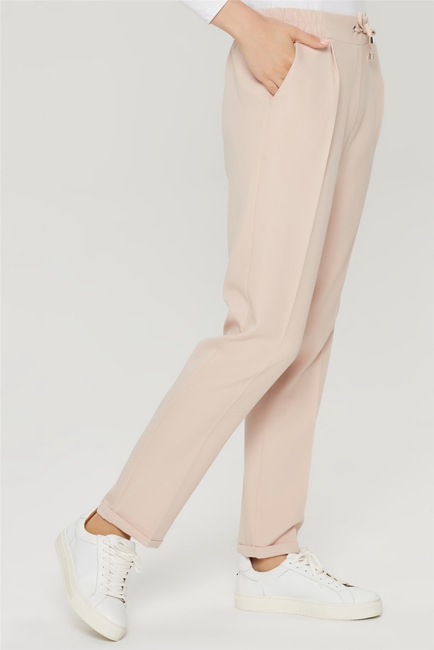 Armine Bağcıklı Pantolon 21YD9253 Taş