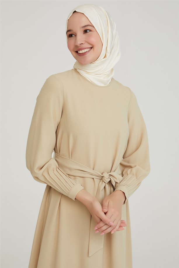 Armine Nervürlü Elbise 21YH904 Taş