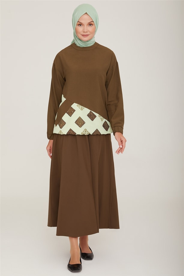 Armine Verev Etek 22K1314 Haki