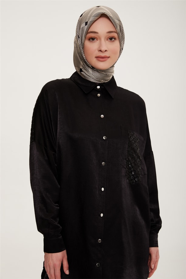 Armine Gömlek 22KD1513 Siyah
