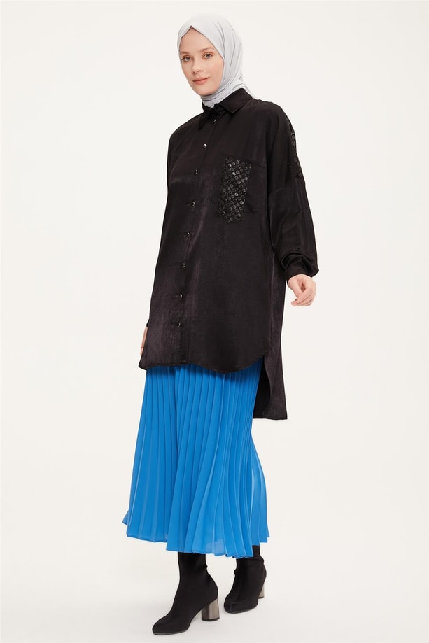 Armine Gömlek 22KD1513 Siyah
