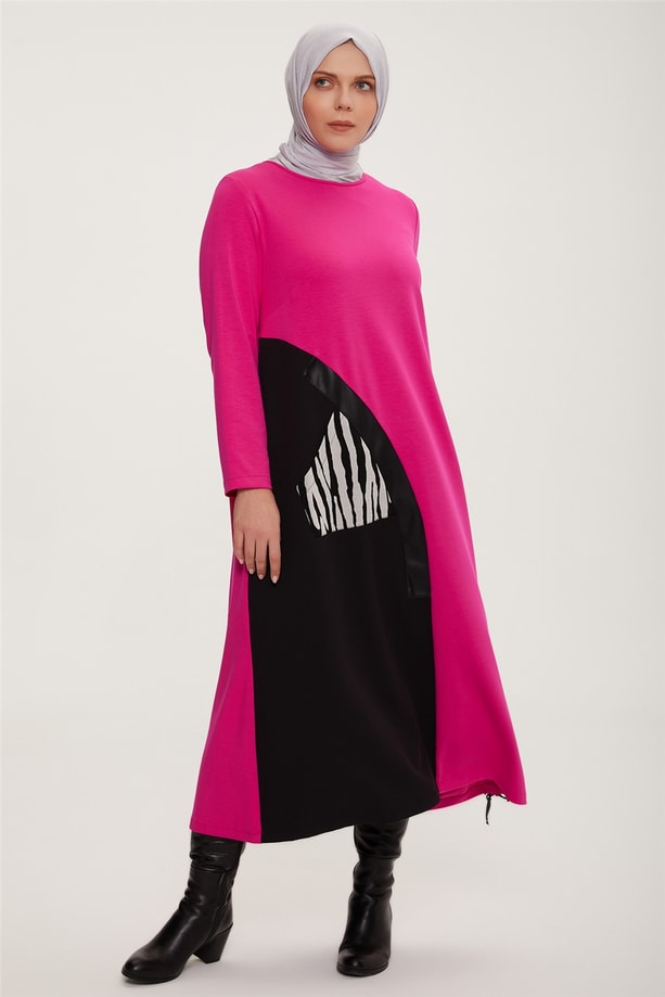 Armine Elbise 22KD1518 Fuşya