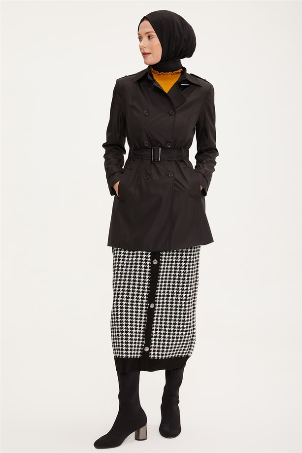 Armine Trençkot 22KD1801 Siyah