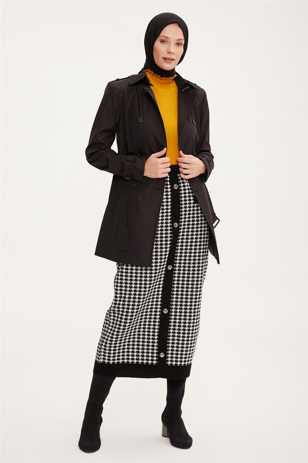 Armine Trençkot 22KD1801 Siyah
