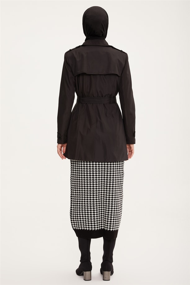 Armine Trençkot 22KD1801 Siyah