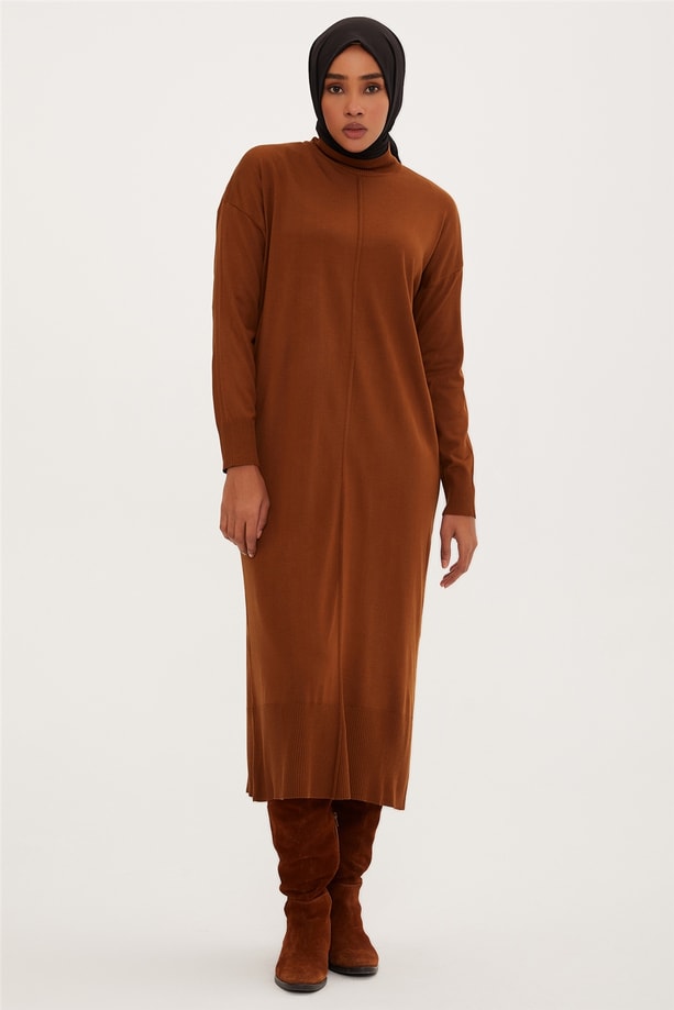 Armine Elbise 22KD2000 Kahverengi
