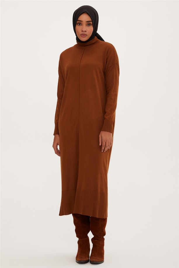 Armine Elbise 22KD2000 Kahverengi