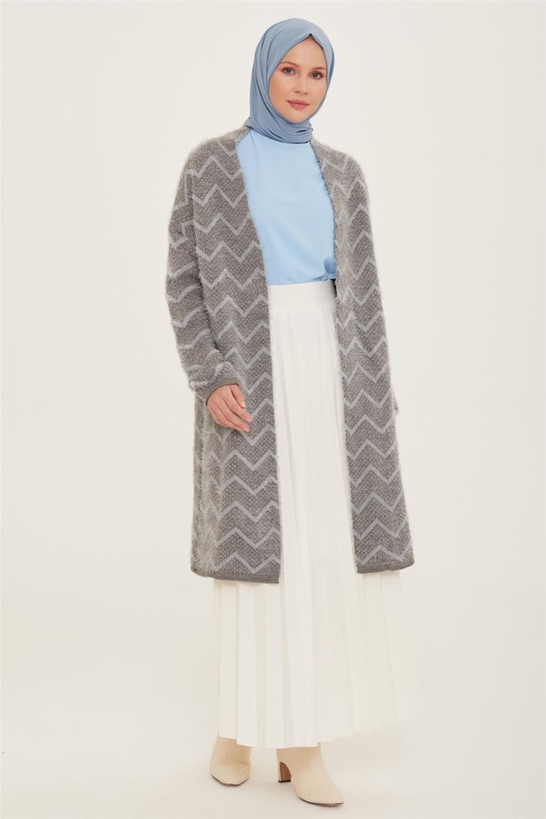Armine Hırka 22KD2005-1 Gri