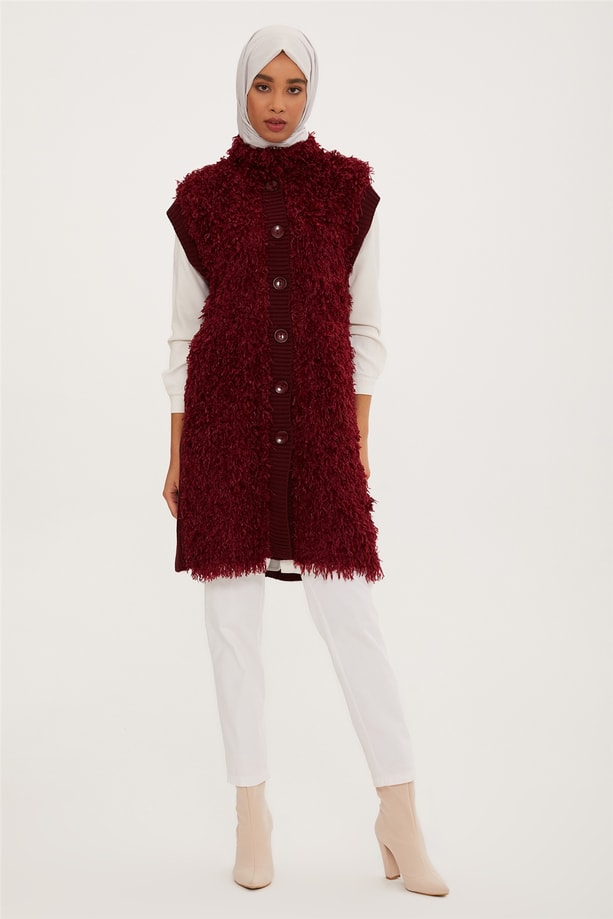 Armine Yelek 22KD2026 Bordo