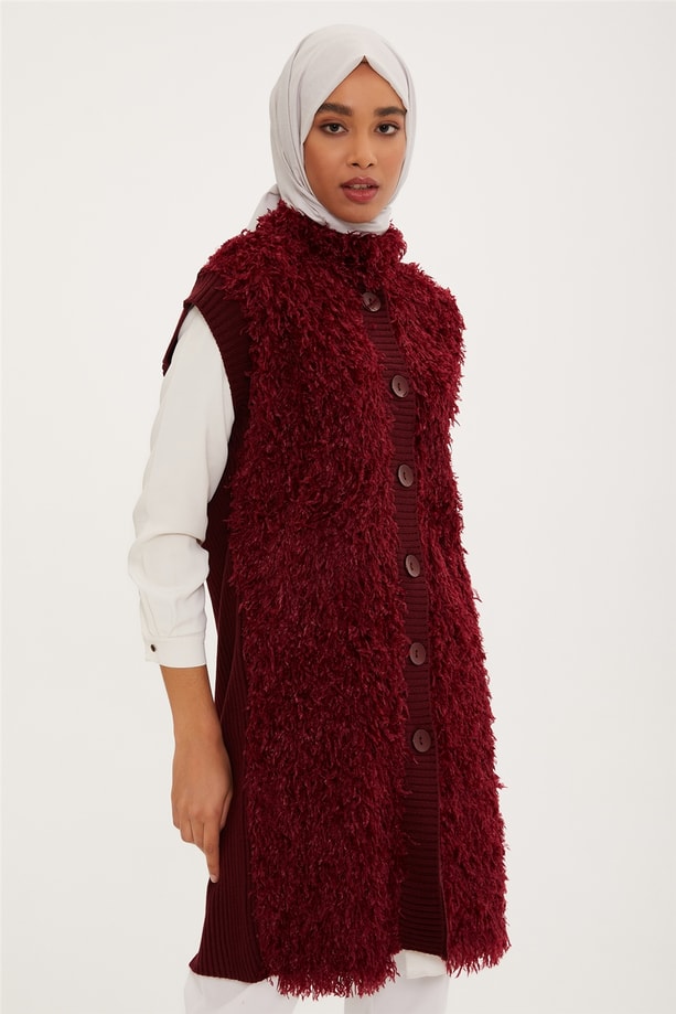 Armine Yelek 22KD2026 Bordo