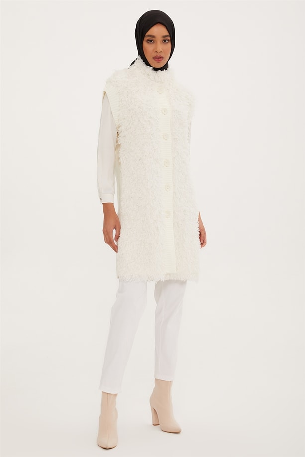 Armine Yelek 22KD2026 Ekru