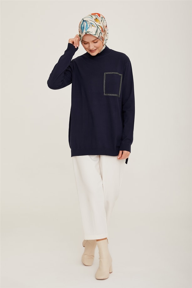 Armine Tunik 22KD2034 İndigo