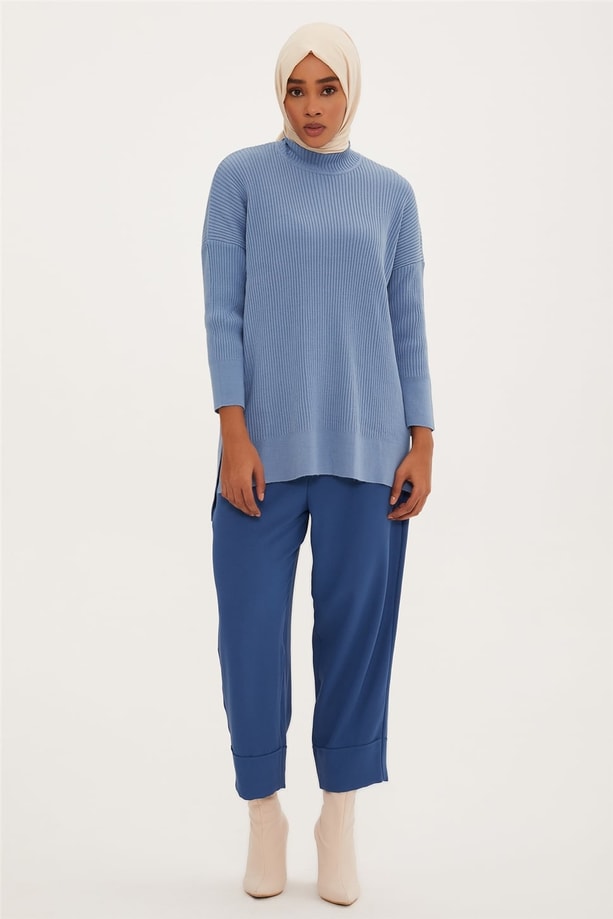 Armine Double Paça Bol Pantolon 22K2302 İndigo