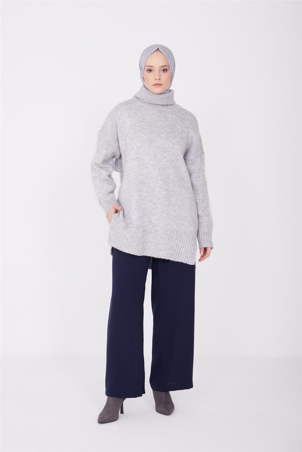 Armine Pileli Pantolon 22K2310 Lacivert