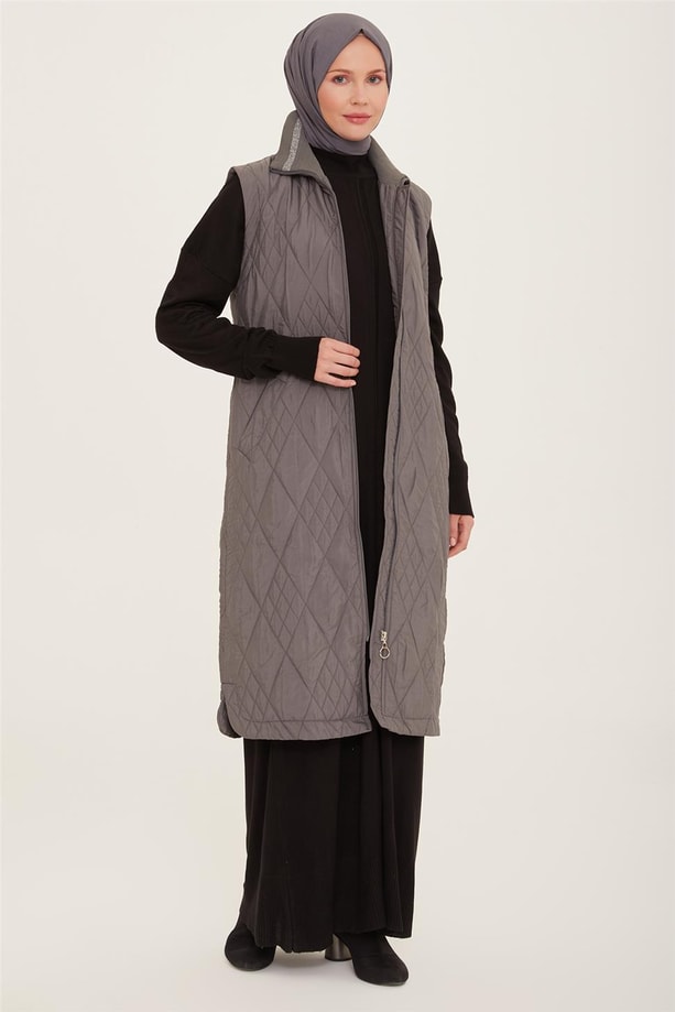 Armine Yelek 22KD2504 Gri