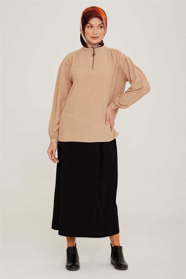 Armine Gömlek 22K3125 Kum