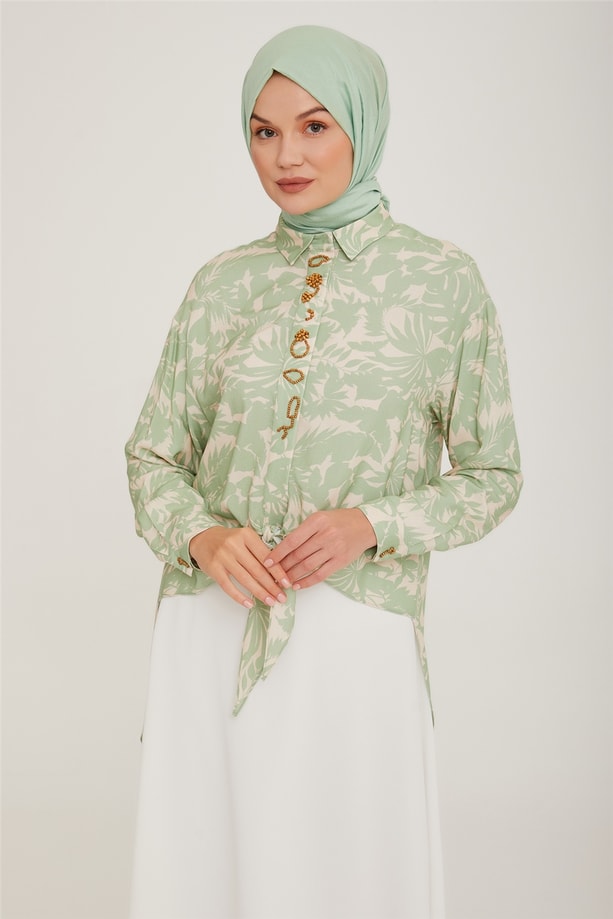 Armine Gömlek 22K3127 Çağla Yeşil