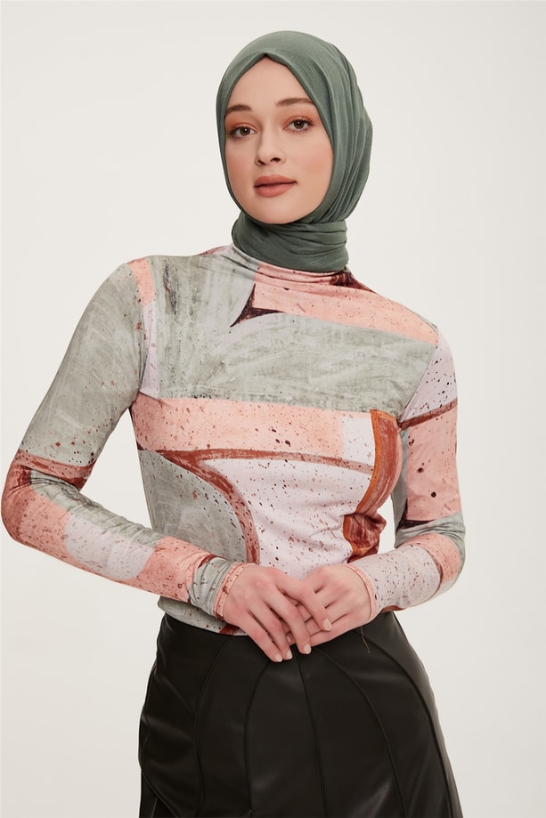 Armine Desenli İç Bady 22K3206 Bronz