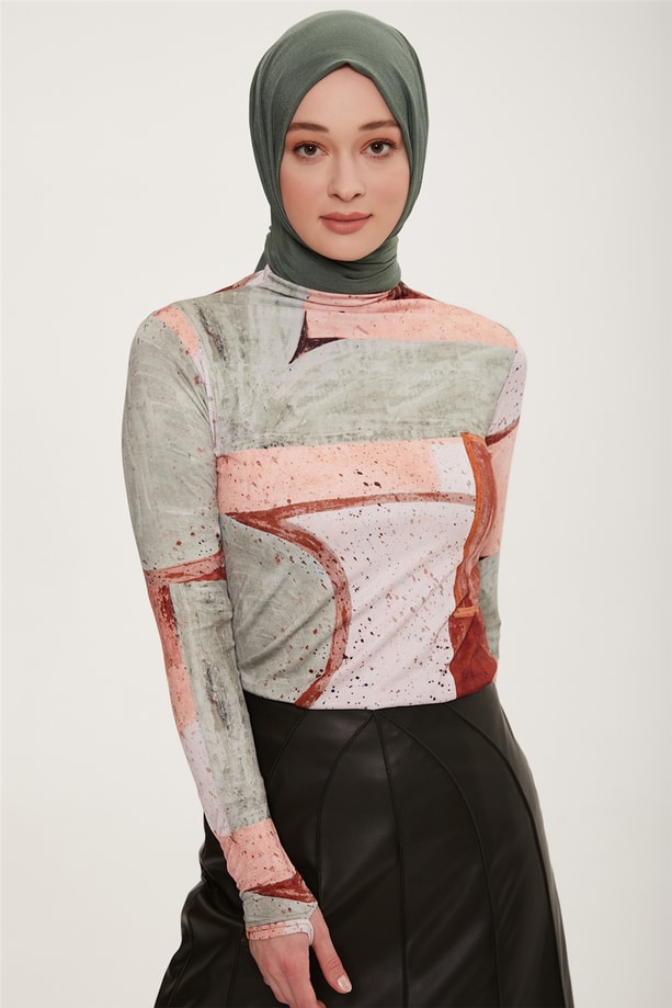 Armine Desenli İç Bady 22K3206 Bronz