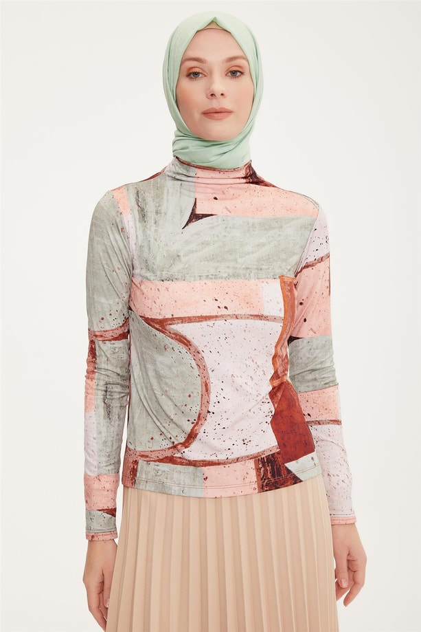 Armine Desenli İç Bady 22K3206 Bronz