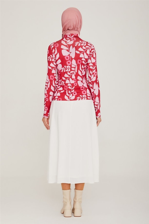 Armine Desenli İç Bady 22K3206 Kırmızı