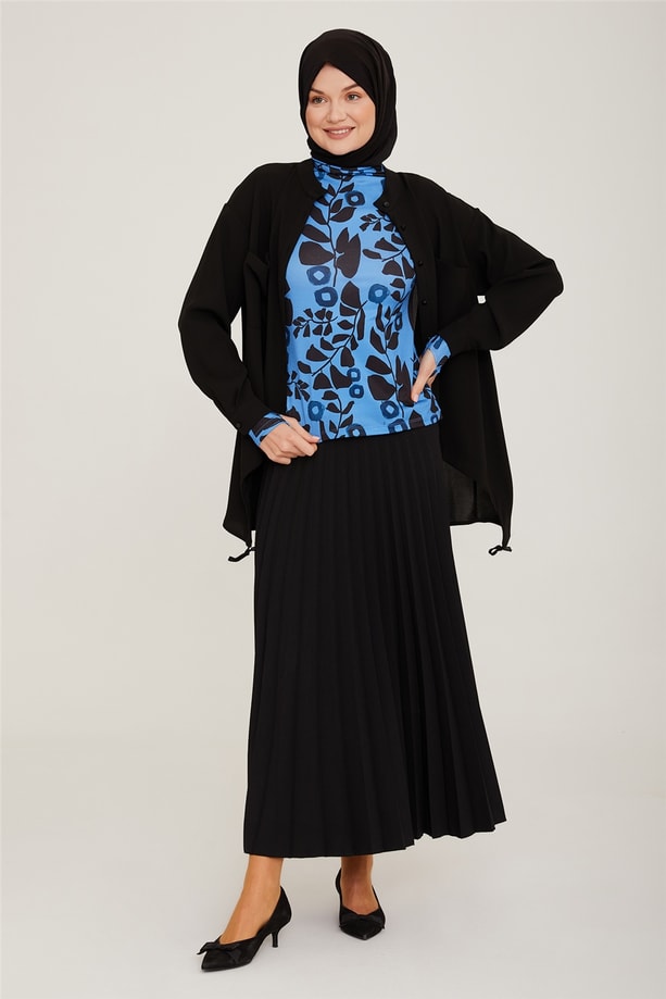 Armine Desenli İç Bady 22K3206 Kobalt