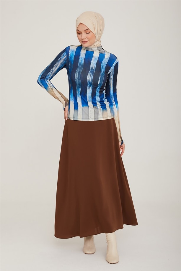 Armine Desenli İç Bady 22K3206 Morcivert