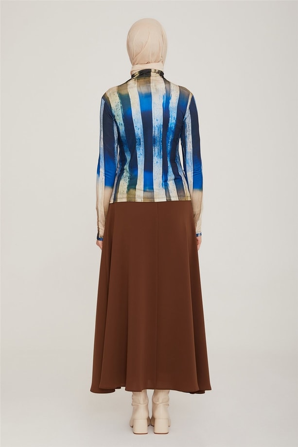 Armine Desenli İç Bady 22K3206 Morcivert