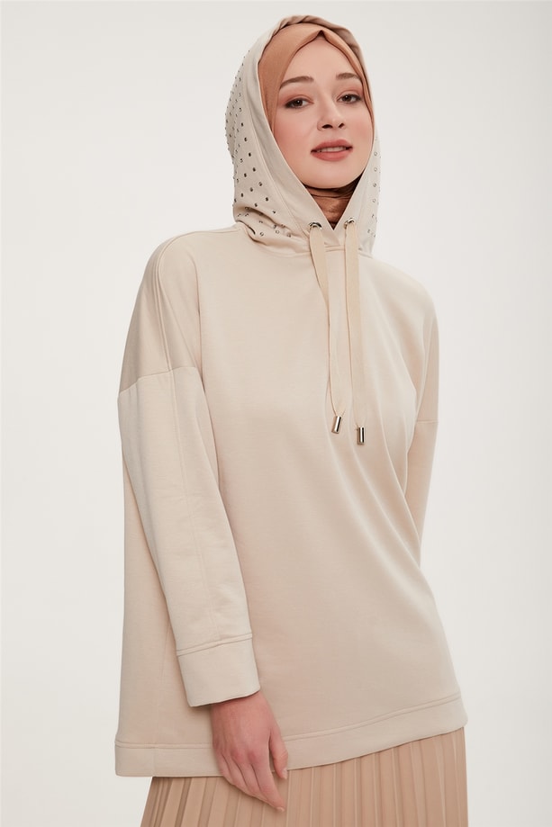 Armine Taşlı Şık Sweatshırt 22K3221 Aytaşı