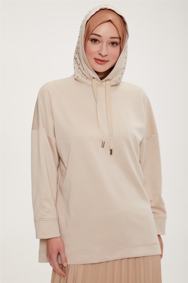 Armine Taşlı Şık Sweatshırt 22K3221 Aytaşı