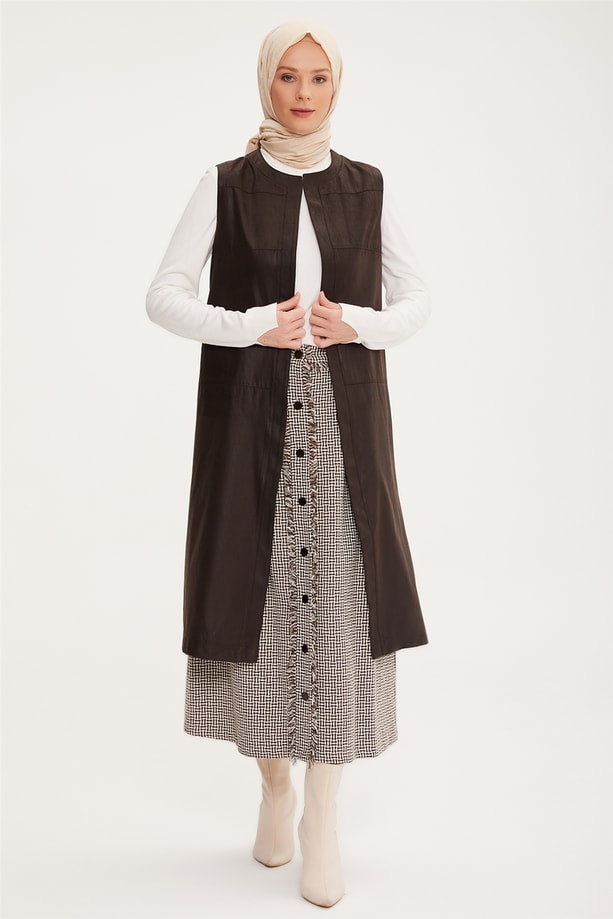 Armine Yelek 22KD3304 Kahverengi