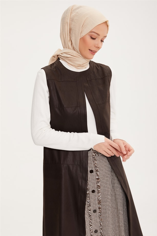 Armine Yelek 22KD3304 Kahverengi