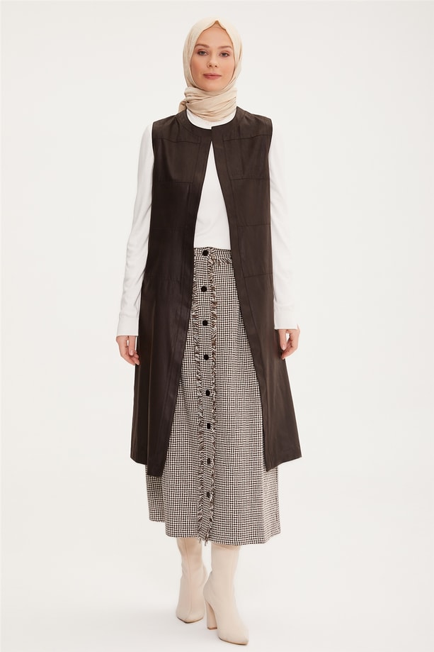 Armine Yelek 22KD3304 Kahverengi