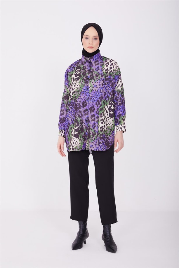 Armine Trend Gömlek 22Ktd398 Mor