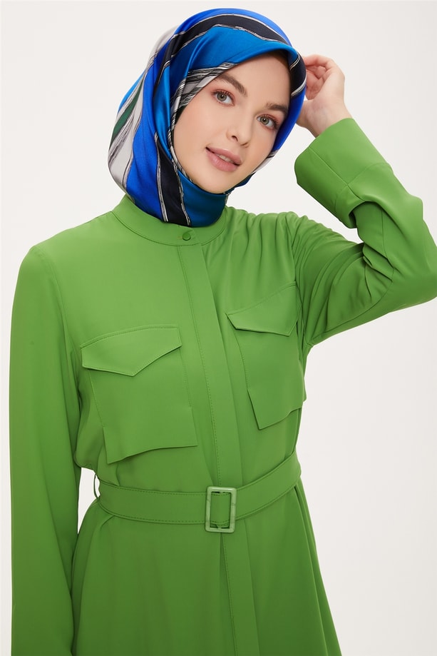 Armine Cepleri Aller Detaylı Tunik 22K4102 Çimen Yeşili