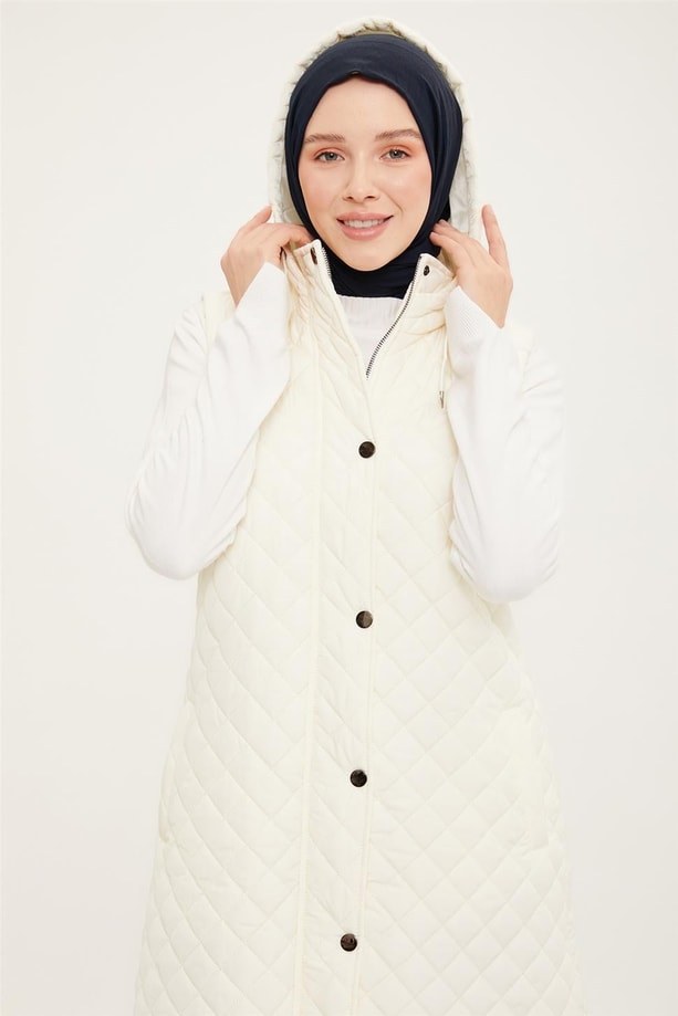 Armine Yelek 22KD4104 Ekru