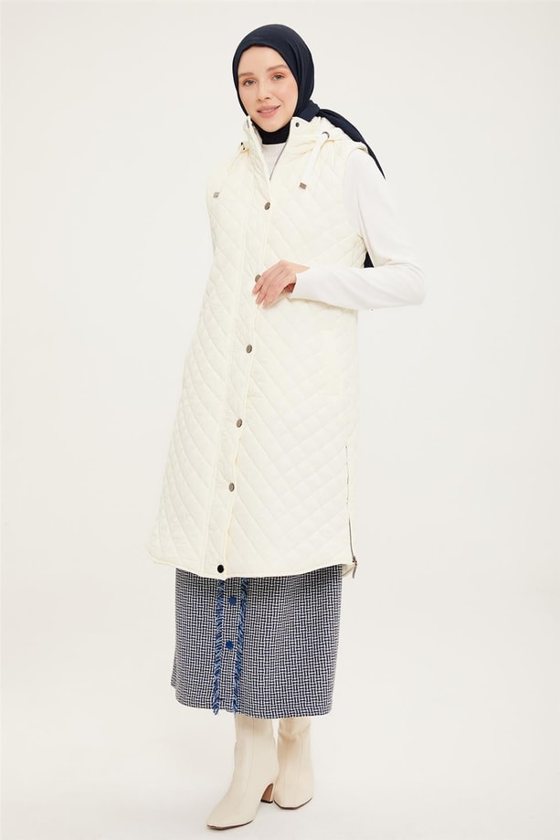 Armine Yelek 22KD4104 Ekru