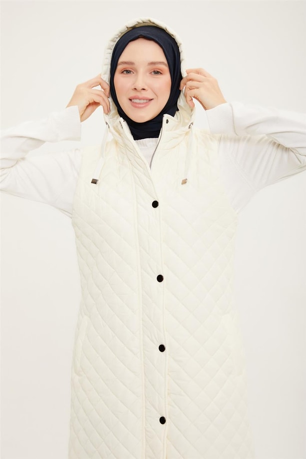 Armine Yelek 22KD4104 Ekru