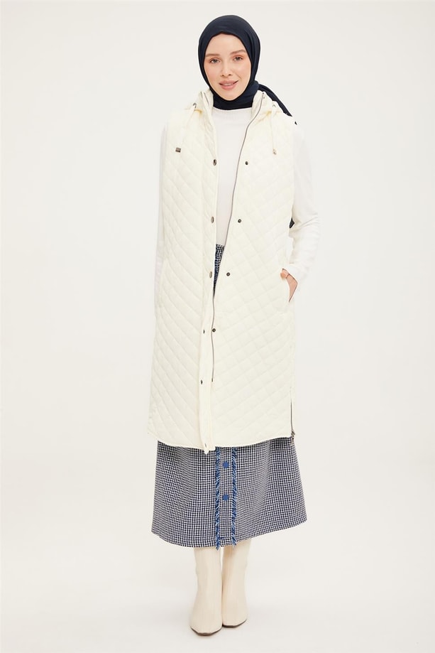 Armine Yelek 22KD4104 Ekru