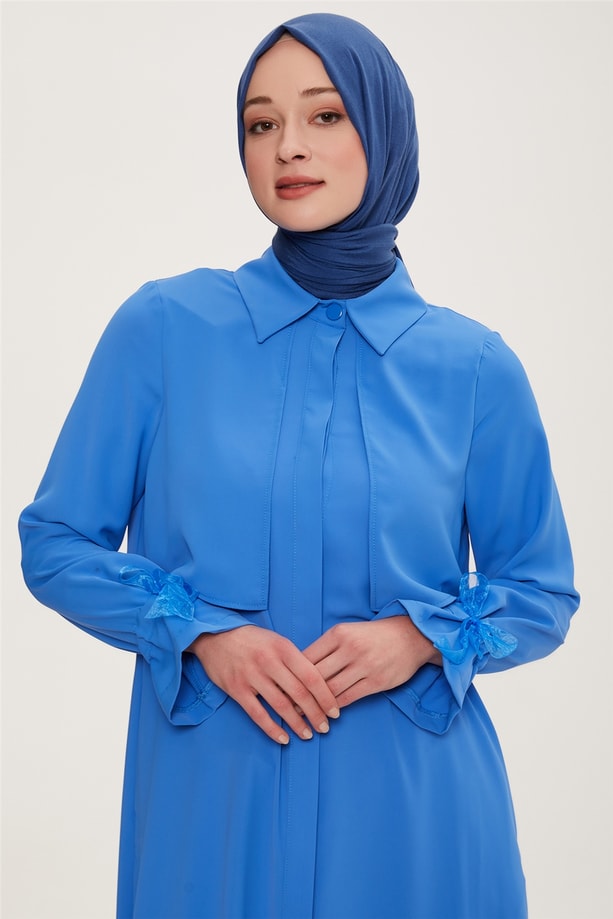 Armine Önü Aller PArçalı Uzun Tunik 22K4106 Kobalt