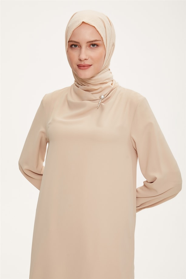 Armine İnci İğneli Tunik 22K4108 Bej