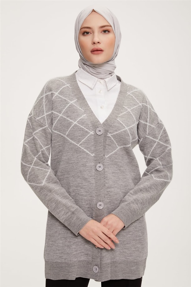 22KD4201 Armine Hırka Gri