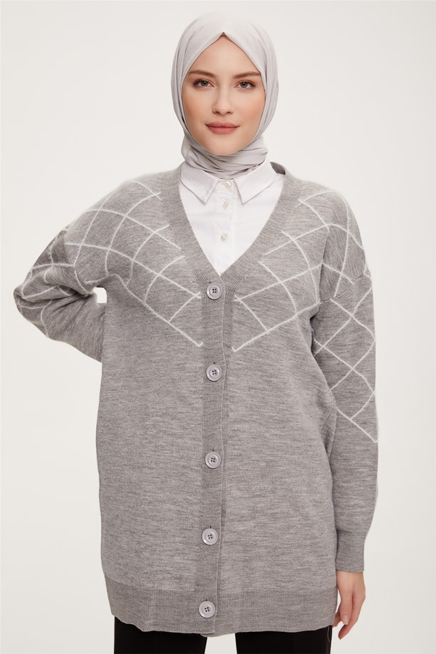 22KD4201 Armine Hırka Gri