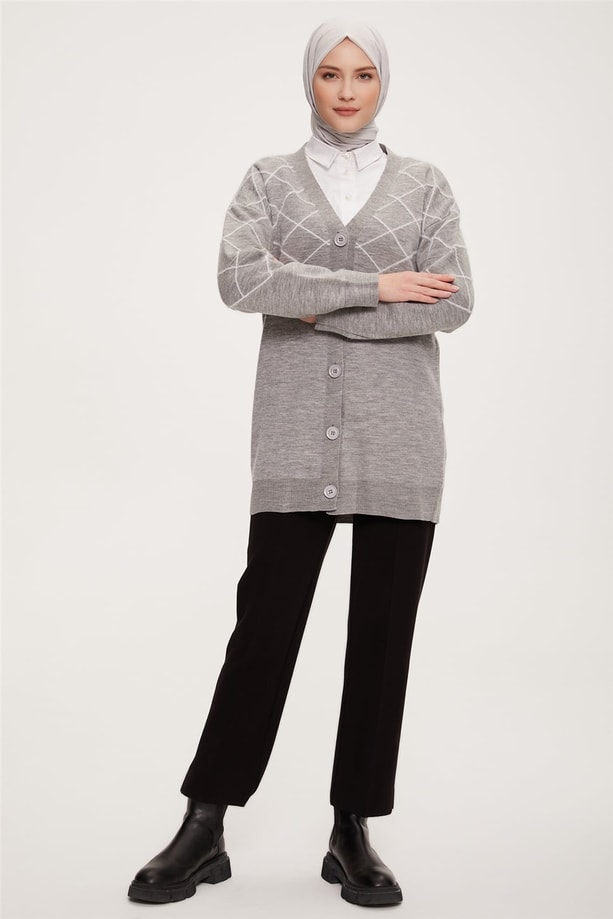 22KD4201 Armine Hırka Gri