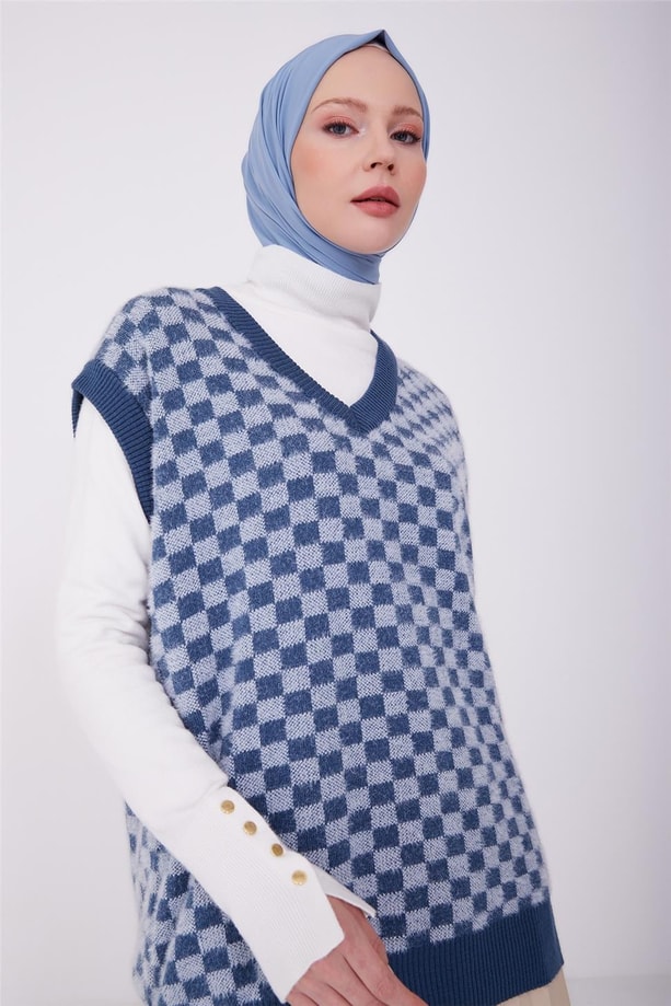 Armine Süveter 22Kd4206 İndigo