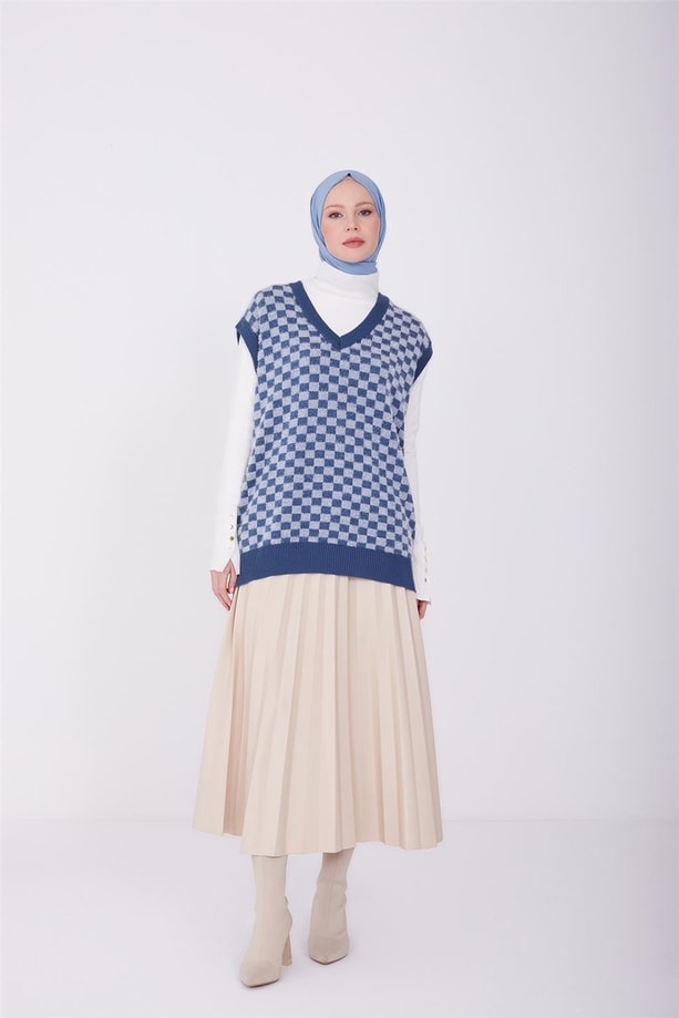 Armine Süveter 22Kd4206 İndigo
