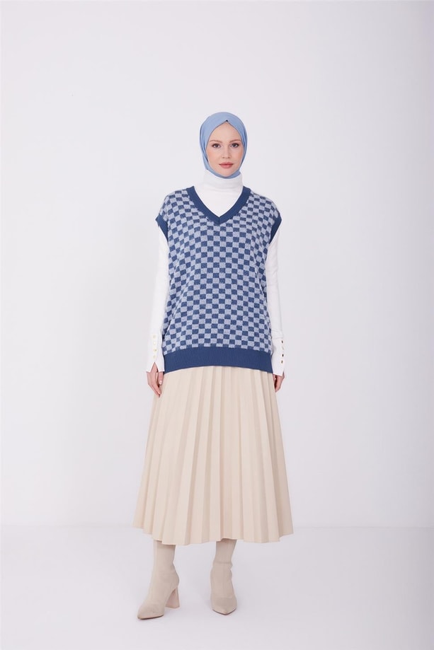 Armine Süveter 22Kd4206 İndigo