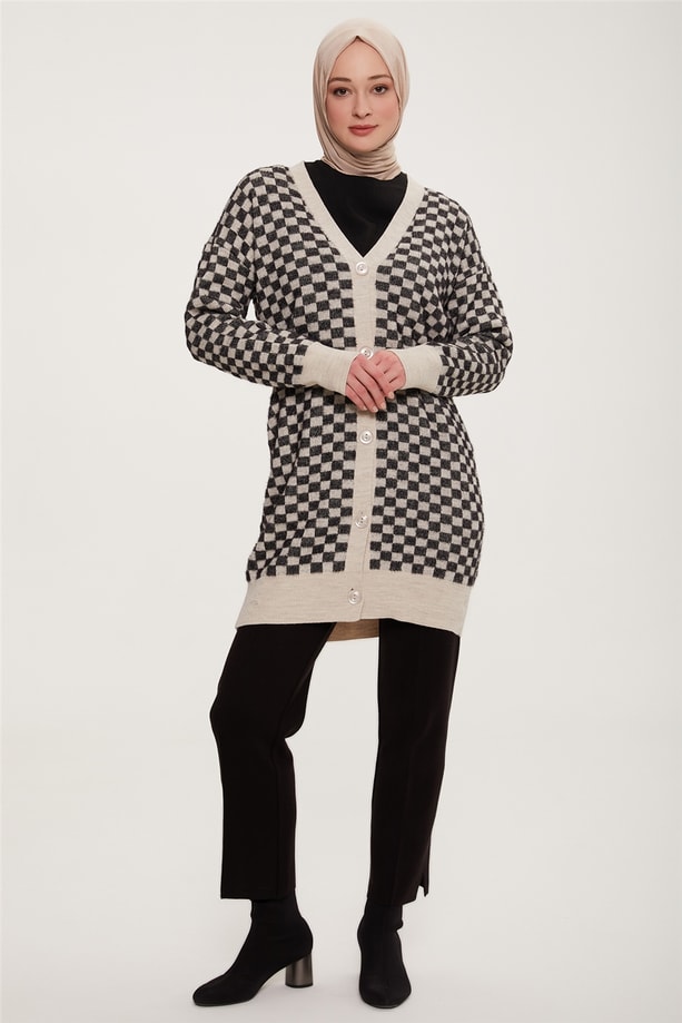 Armine Hırka 22KD4207 Taş